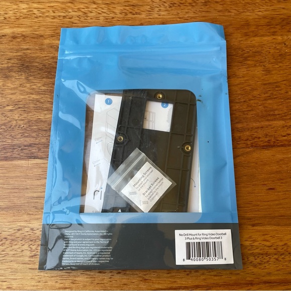 Ring No Drill Mount (NWT) Fits Doorbell 3/3 Plus - Easy Install, No Tools! - Picture 2 of 2